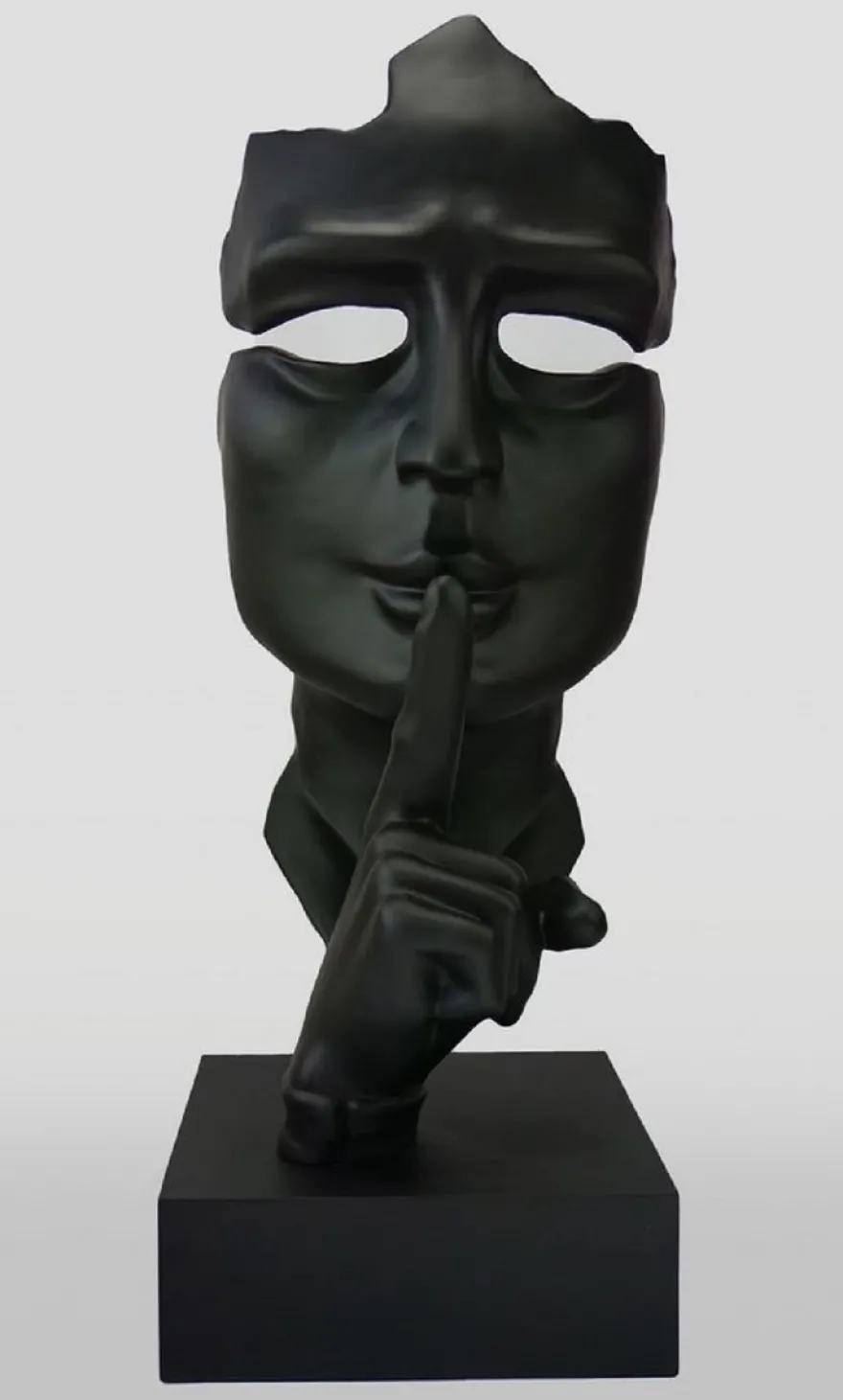 Casa Padrino XXL Deko Skulptur Matt Schwarz / Schwarz H. 190 cm