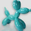 Casa Padrino XXL Deko Skulptur Ballon Hund Türkis 210 cm - Riesige Garten Figur