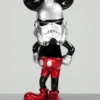 Casa Padrino XXL Deko Skulptur Schwarz / Rot / Silber H. 120 cm - Wohnzimmer & Garten Deko