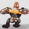 Casa Padrino XXL Deko Skulptur Gorilla Affe Bunt H. 180 cm - XXL Garten Figur