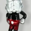 Casa Padrino XXL Deko Skulptur Schwarz / Silber / Rot / Gold H. 120 cm - Wohnzimmer & Garten Deko