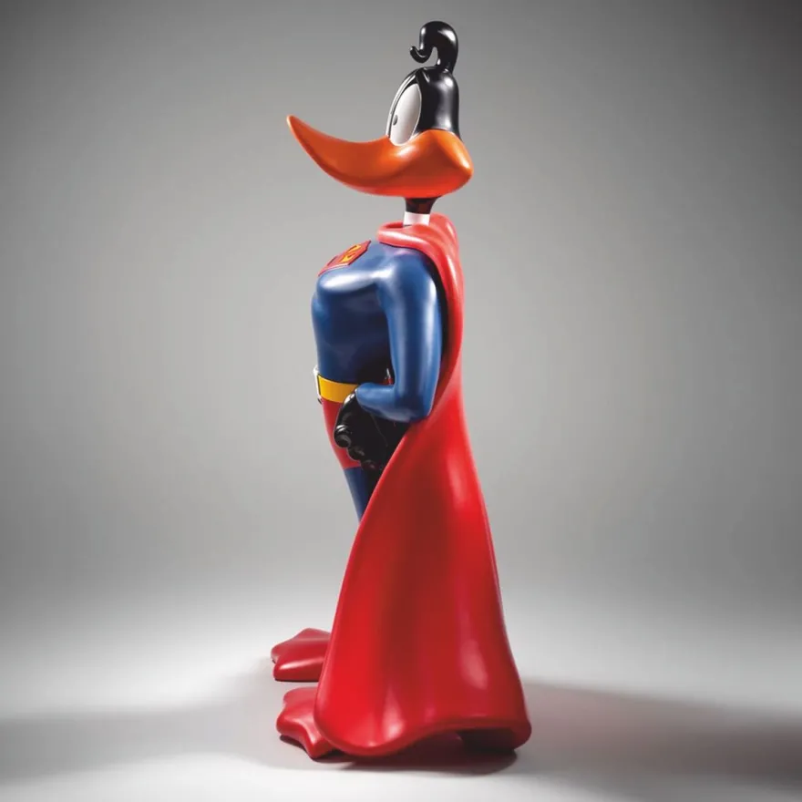 Casa Padrino XXL Deko Skulptur Ente Bunt H. 160 cm - Große Deko Figur