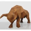 Casa Padrino XXL Deko Skulptur Stier Rost 220 cm - Lebensgroße Abstrakte Garten Figur