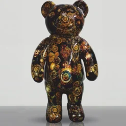 Casa Padrino XXL Deko Skulptur Teddybär Bunt H. 140 cm - Große Deko Figur