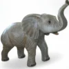 Casa Padrino XXL Deko Skulptur Elefant Grau 175 x H. 123 cm - Garten Figur