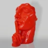 Casa Padrino XXL Deko Skulptur Rot H. 140 cm - Wohnzimmer & Garten Dekoration
