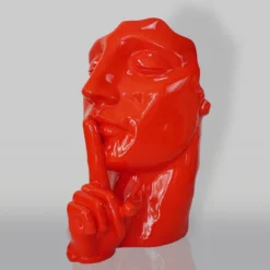 Casa Padrino XXL Deko Skulptur Rot H. 140 cm - Wohnzimmer & Garten Dekoration