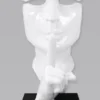 Casa Padrino XXL Deko Skulptur Weiß / Schwarz H. 190 cm
