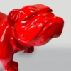 Casa Padrino XXL Deko Skulptur Hund Bulldogge Rot 226 cm - Riesige Garten Figur