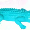 Casa Padrino XXL Deko Skulptur Krokodil Hellblau 320 cm