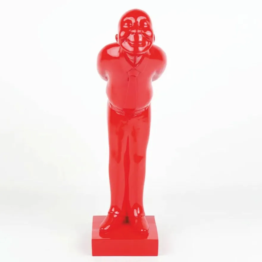 Casa Padrino XXL Deko Skulptur Rot H. 160 cm - Große Deko Figur