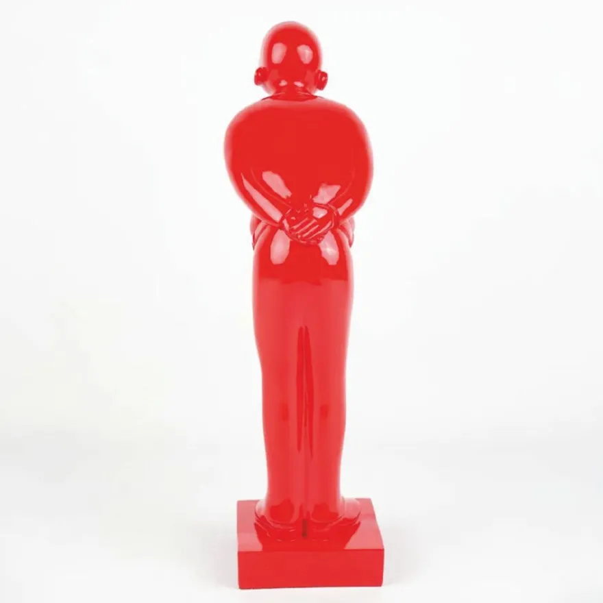 Casa Padrino XXL Deko Skulptur Rot H. 160 cm - Große Deko Figur