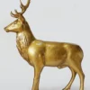 Casa Padrino XXL Deko Skulptur Hirsch Gold 185 x H. 220 cm