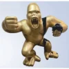 Casa Padrino XXL Deko Skulptur Gorilla Affe Gold / Schwarz 202 x 102 x H. 180 cm