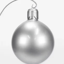 Casa Padrino XXL Deko Weihnachtsbaumkugel Silber H. 90 cm - Weihnachts Deko