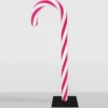 Casa Padrino XXL Deko Zuckerstange Weiß / Pink / Schwarz H. 235 cm - Weihnachts Dekoration