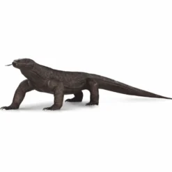 Casa Padrino XXL Garten Deko Bronze Skulptur Komodowaran 280 cm - Lebensgroße Bronze Figur
