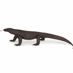 Casa Padrino XXL Garten Deko Bronze Skulptur Komodowaran 280 cm - Lebensgroße Bronze Figur