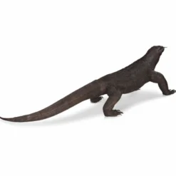 Casa Padrino XXL Garten Deko Bronze Skulptur Komodowaran 280 cm - Lebensgroße Bronze Figur