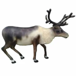 Casa Padrino XXL Garten Deko Skulptur Rentier 200 cm - Weihnachts Deko Figur