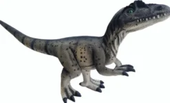 Casa Padrino XXL Garten Deko Skulptur Dinosaurier Grau / Schwarz 215 cm