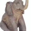 Casa Padrino XXL Garten Deko Skulptur Elefant Grau H. 150 cm - XXL Garten Figuren