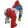 Casa Padrino XXL Garten Deko Skulptur Gorilla Affe Bunt H. 128 cm - Abstrakte Deko Figur