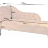 Chesterfield Chaiselongue Samt senfgelb / Dunkelbraun aus dem Hause Casa Padrino