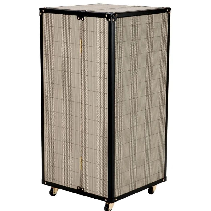 Eichholtz Bar Cabinet Martini Bianco 59 x 59 x H. 122,5 cm - Barschrank im Koffer Design auf Rollen