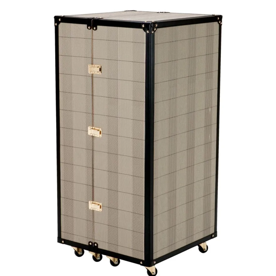 Eichholtz Bar Cabinet Martini Bianco 59 x 59 x H. 122,5 cm - Barschrank im Koffer Design auf Rollen