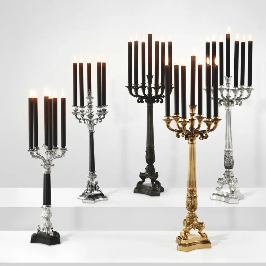 Eichholtz Candle Holder Jefferson Poliertes Messing - Fünfarmiger Kandelaber