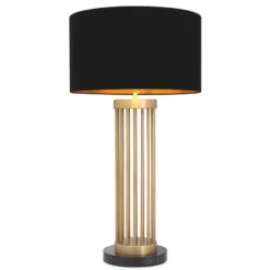 Eichholtz Table Lamp Condo Antik Messing - Tischleuchte mit Stabsäule ohne Schirm