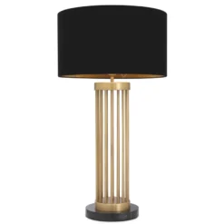 Eichholtz Table Lamp Condo Antik Messing - Tischleuchte mit Stabsäule ohne Schirm