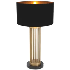 Eichholtz Table Lamp Condo Antik Messing - Tischleuchte mit Stabsäule ohne Schirm