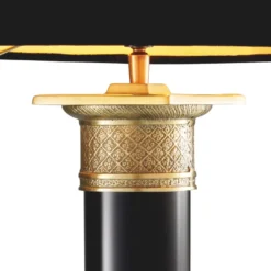 Eichholtz Table Lamp Monaco Schwarz Antik Messing - Tischleuchte im Säulendesign ohne Schirm