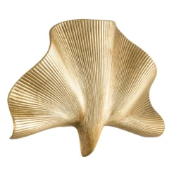 Eichholtz Wall Lamp Olivier Single Poliertes Messing 35 x 9 x H. 22 cm - Wandleuchte im Palmblatt-Design