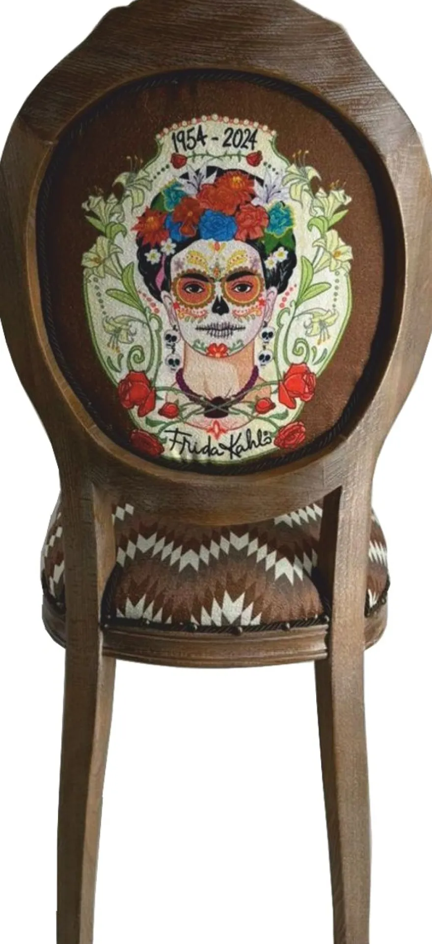Frida Kahlo by Casa Padrino Luxus Barock Esszimmer Stuhl Braun / Bunt