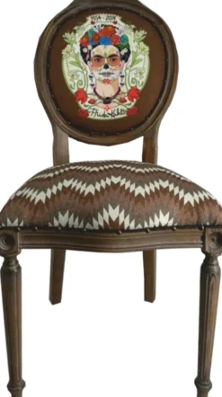 Frida Kahlo by Casa Padrino Luxus Barock Esszimmer Stuhl Braun / Bunt