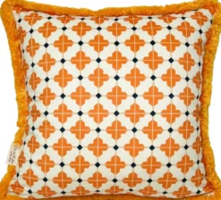 Frida Kahlo by Casa Padrino Luxus Deko Kissen mit Strass Steinen Orange / Bunt