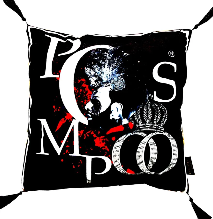 Harald Glööckler Designer Deko Kissen Pompöös by Casa Padrino Black / White mit Strass Steinen - Art Collection -