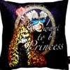 Harald Glööckler Designer Deko Kissen Pompöös by Casa Padrino mit Glitzersteinen "I Want to be Princess" - Art Collection -