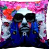Harald Glööckler Designer Deko Kissen Pompöös by Casa Padrino Face & Sunglasses mit Strass Steinen - Art Collection -