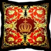 Harald Glööckler Luxus Barock Deko Kissen Pompöös by Casa Padrino Bordeaux / Schwarz / Gold mit Glitzersteinen - Glööckler Kissen