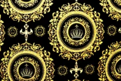 Harald Glööckler Luxus Deko Kissen Pompöös by Casa Padrino Golden Crowns 50 x 50 cm - Glööckler Kissen mit Glitzersteinen
