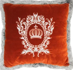 Harald Glööckler Luxus Deko Kissen Pompöös by Casa Padrino Bordeaux Rot / Silber - Glööckler Kissen