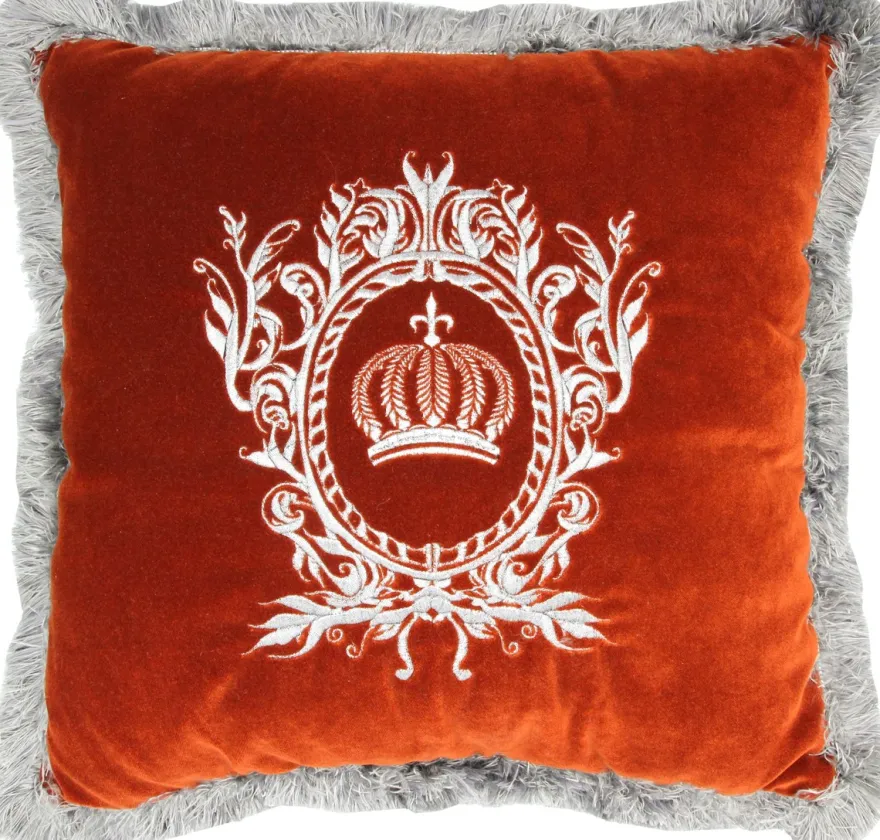 Harald Glööckler Luxus Deko Kissen Pompöös by Casa Padrino Bordeaux Rot / Silber - Glööckler Kissen