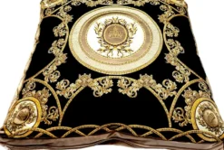 Harald Glööckler Luxus Deko Kissen Pompöös by Casa Padrino Schwarz / Creme / Braun / Gold - Glööckler Kissen - Designer Zierkissen - Harald Glööckler Designer Deko Accessoires - Luxus Qualität