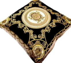 Harald Glööckler Luxus Deko Kissen Pompöös by Casa Padrino Schwarz / Creme / Braun / Gold - Glööckler Kissen - Designer Zierkissen - Harald Glööckler Designer Deko Accessoires - Luxus Qualität