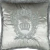 Harald Glööckler Luxus Deko Kissen Pompöös by Casa Padrino Silber / Silber - Glööckler Kissen - Designer Zierkissen - Harald Glööckler Designer Deko Accessoires - Luxus Qualität