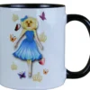 Harald Glööckler Pompöös Tasse Hund mit blauem Cocktailkleid - designed by Harald Glööckler